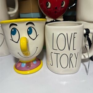Rae Dunn Love Story Mug and Chip Cup Set